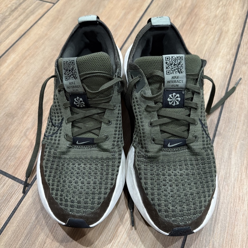 New Size 10-Nike Interact Run Cargo Khaki Jade Horizon W - Picture 2 of 6